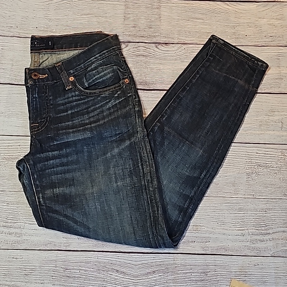 Lucky Brand 0/26 slightly faded/distressed sienna cigarette jeans